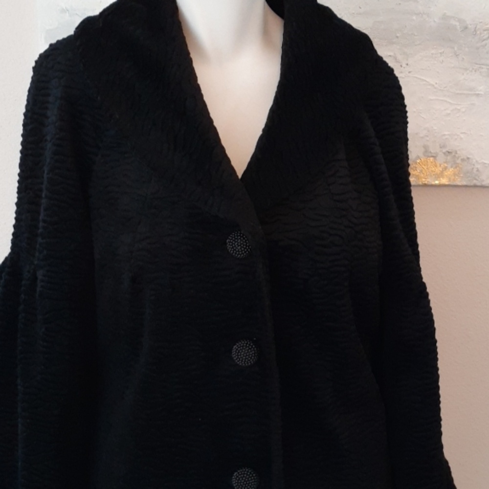 Black faux fur coat - Picture 2 of 4